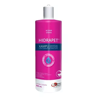 Shampoo Hidrapet 500ml Xampu Hidratante P/ Cães Gatos Agener Fragrância Neutra Tom De Pelagem Recomendado Os Tipos