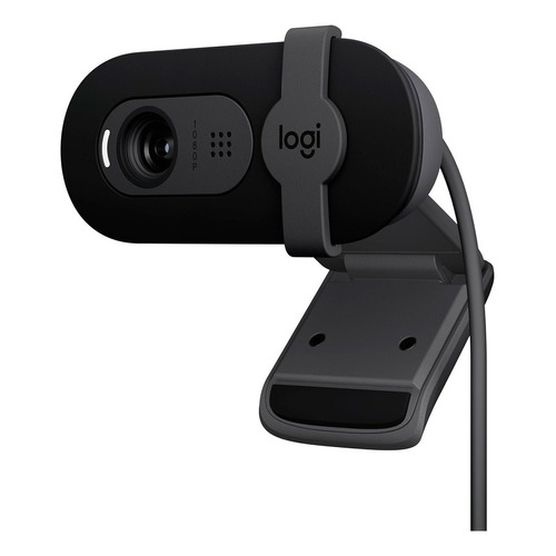 Logitech Brio 100 Webcam Full Hd 1080pTapa Rightlight 2 Color Gris Oscuro