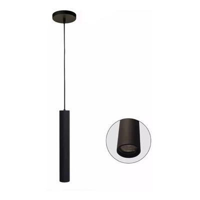 Colgante 1 Luz Negro Moderno Apto Led Gu10 Luz Desing