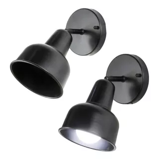 2 Arandelas De Parede City - Articulada 90º - Preta Cor Preto 110v/220v (bivolt)