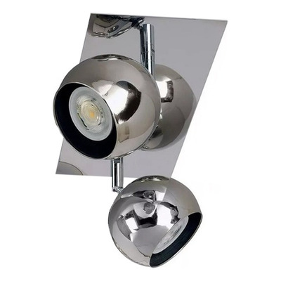Aplique Led 2 Luces Bocha Cromo - Luz Desing.