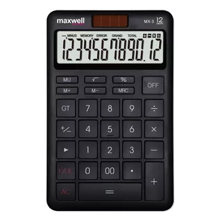 Calculadora De Mesa De 12 Dígitos Maxwell Mx-3 Color Negro
