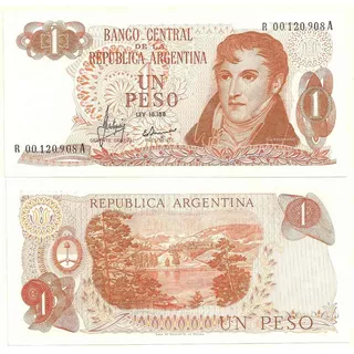 Billete 1 Peso Ley Reposicion Bottero 2304 Sin Circular