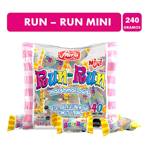 Dulces Marshmallows Run Run Mini, De Fruna (bolsa Con 40uni)