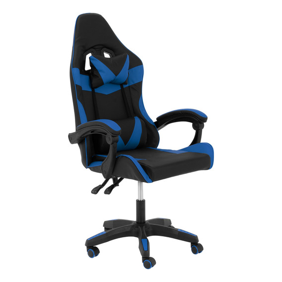 Silla Gamer Ergonomica Onof Reclinable Escritorio Giratoria Color Negro/Azul