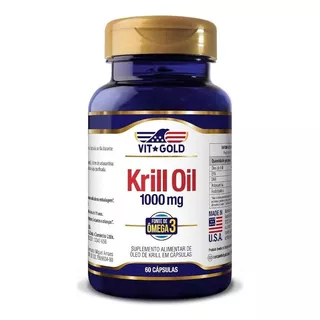 Óleo De Krill 1000 Mg 60 Cápsulas Krill Importado 