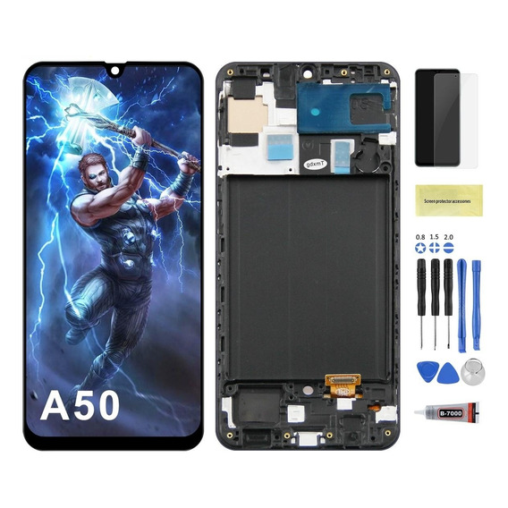 Pantalla Para Samsung A50 A30 A505 A305 Con Marco Amoled