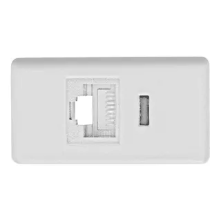 Modulo Rj45 Cat6 Tramontina Branco Ou Grafite C Placa