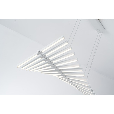 Colgante Led Deco Moderno Blanco Movil H70 Control Remoto Tz