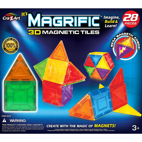 Cra-z-art Magrific Juego De Azulejos Magnéticos Multicolor D