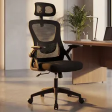 Cadeira de Escritório Ergonômica Giratória Astrella Nuova Mesh Ajustável Confortável Rodinhas Ideal Home Office