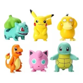 Figuras Pokemon X6 Coleccion Pikachu Charmander Squirtle