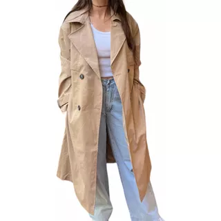 Trench De Mujer Beige Importado 754