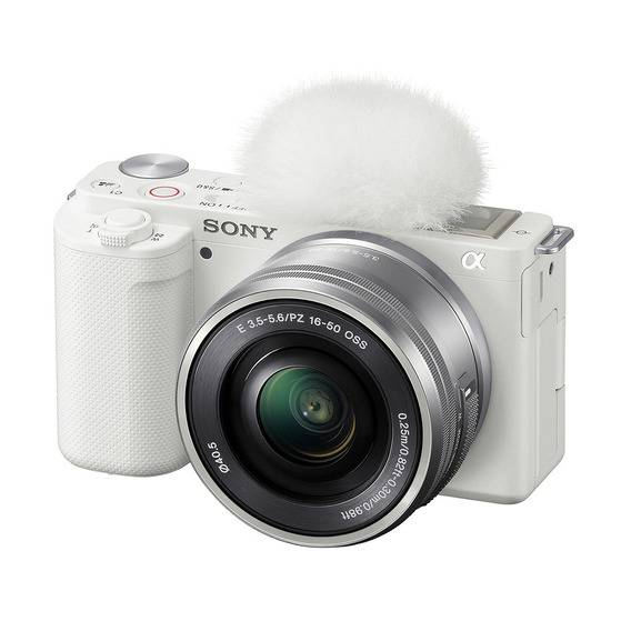 Sony Alpha Kit ZV-E10 + lente SELP1650 ILCZVE10L sin espejo color  blanco