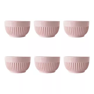 Set X 6 Compotera Bowl De Ceramica Cuenco 550cc Color Pastel