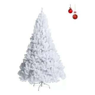 Arvore De Natal Pinheiro Grande Simples Branca 2,10 Mt