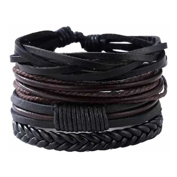 Pulsera Hombre Y Mujer De Cuero - Moda Elegante Vikingo