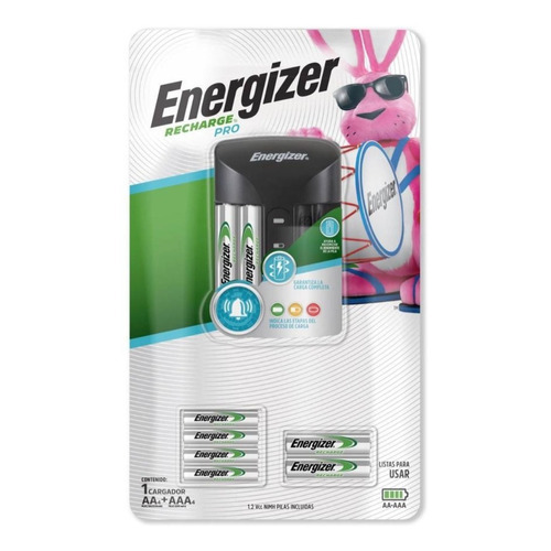 Cargador Energizer Recharge Pro Baterías 4pzas Aa 4pzas Aaa