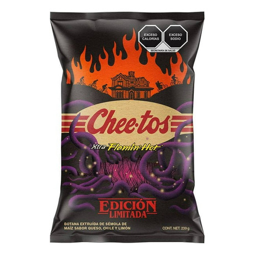 2 Pack Frituras Flaming Hot Stranger Cheetos Sabritas 239