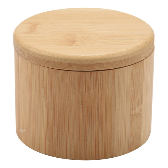 Caja De Sal, Caja De Almacenamiento De Bambú Con Tapa Girato