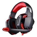 Audifonos Diadema Cascos Gamer Para Pc Ps4 Y Xbox One Pro 52 Bits Color Rojo