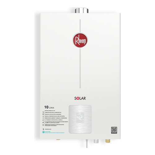 Calentador De Agua 10lt Gas Propano Tiro Forzado Dig Rheem Color Blanco Tipo de gas GLP 120V