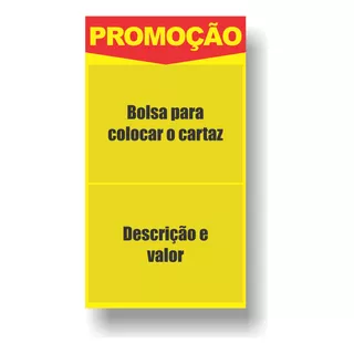 Cartaz Reutilizável Promoção Amarelo Para A4 6un