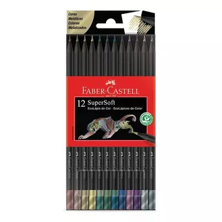 Lápices De Colores Faber-castell Supersoft Metalizados X 12