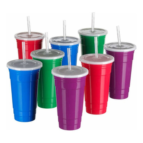 8 Juego De Vasos Party Cup Set 946ml 32oz Color Multicolor