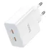 Cargador De Pared Hoco C108a Leader Dual Port Usb-c - Color Blanco