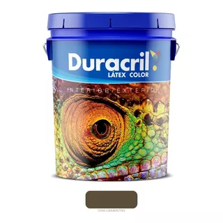 Pintura Duracri Látex Color Interior Exterior 20lts Acabado Mate Color Gris Cemento