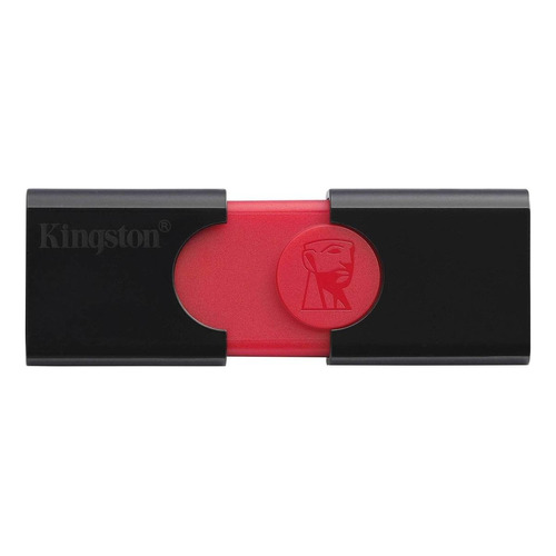 Memoria USB Kingston DataTraveler 106 DT106 16GB 3.1 Gen 1 negro y rojo