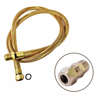 Mangueira Para Gás 1,50m 1/2 + Adaptador De Fogão Cooktop