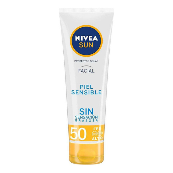 Nivea sun 50ml protector solar facial fps 50+ piel sensible