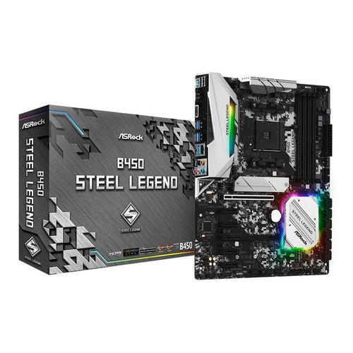 Tarjeta Madre Asrock B450 Steel Legend Amd Am4 Ddr4 Rgb Atx