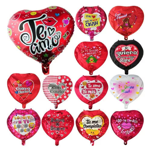 Pack 10 Globos Corazones Rojo - Dulcería 17