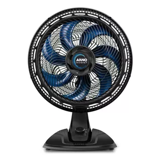 Ventilador De Mesa Arno Ve70 Preto Com Pás Cor  Azul, 40 cm De Diâmetro 110 v