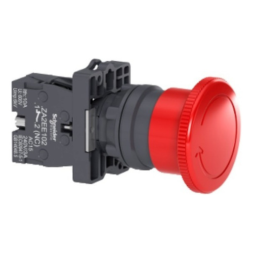 Botón pulsador Schneider Electric XA2ES542 negro/rojo 240v