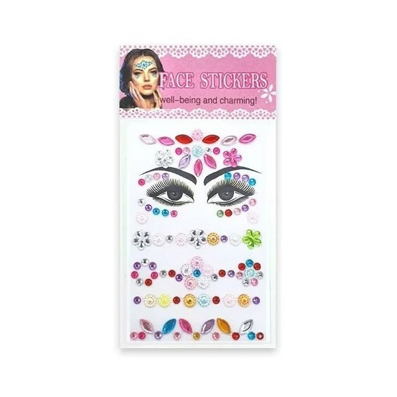 Face Sticker Para Ojos Y Rostro Cristales Diseños Y Colores 