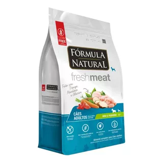 Ração Fórmula Natural Fresh Meat Cães Adultos Portes Mini E Pequeno Sabor Frango 7 Kg