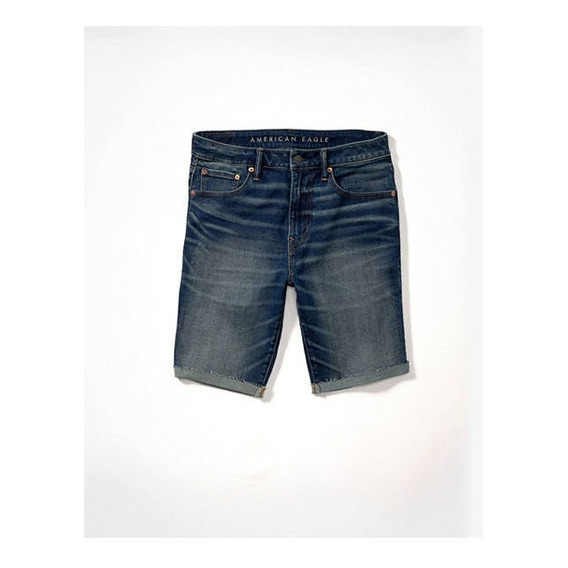 Ae airflex+ Denim Short De 9 Pulgadas Indigo Med Wash