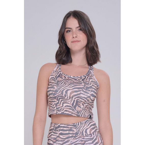 Top Deportivo Estampado Animal Print Luz De Mar