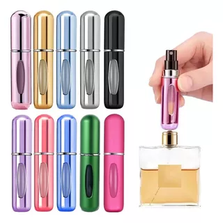 10x Mini Botella Atomizador Perfume Recargable 5 Ml Portatil