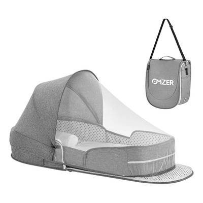 Omzer Moisés De Viaje Portátil Cama Infantil Gris Mmg