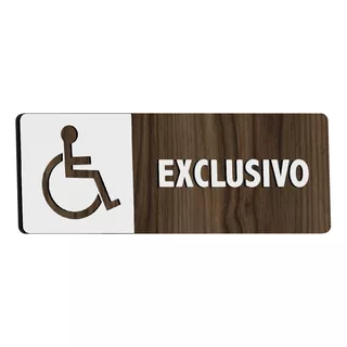 Placa Sinalização Sanitário Banheiro Exclusivo Deficiente