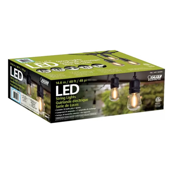 Luces Led En Serie Para Jardin Patio Exterior