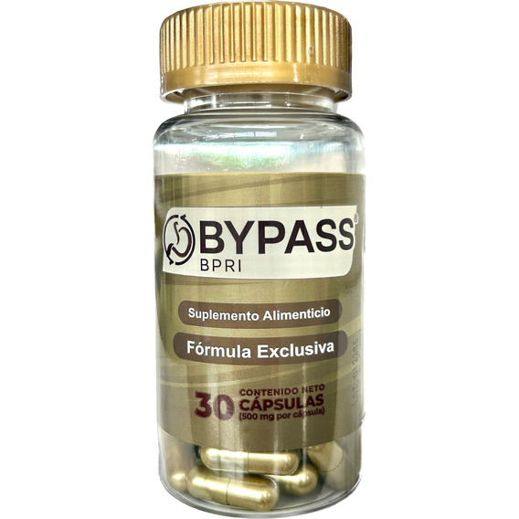 Bypass 30 Capsulas 3 Pz Inhibidor De Apetito 100% Natural