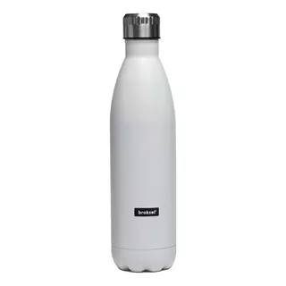 Botella Hidratante Broksol 750 Ml. Acero Inoxidable Color Blanco