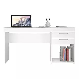 Escrivaninha Notável Móveis Mesa Office 2 Gavetas Mdp De 1210mm X 760mm X 410mm Branco