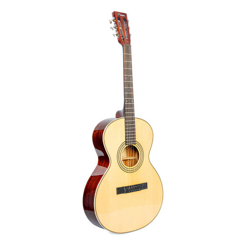 Guitarra Acústica Parquer Marron Caoba Tapa Abeto Solido Color Marrón Claro Orientación De La Mano Derecha